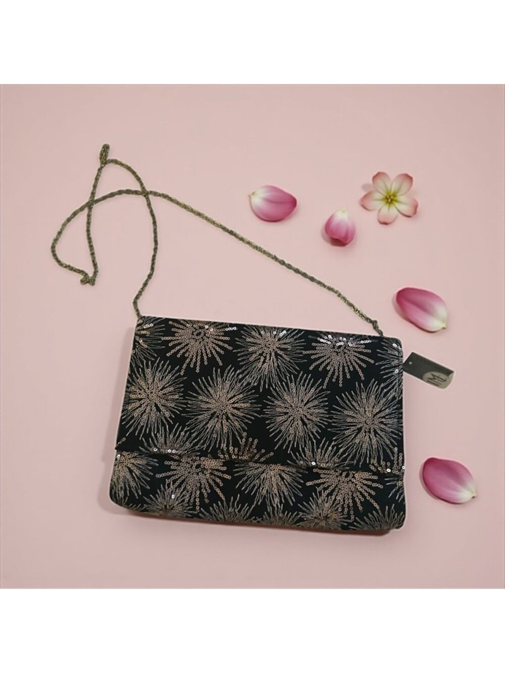 JESSICA MCCLINTOCK Starburst Sequin Crossbody Bag NEW NWT